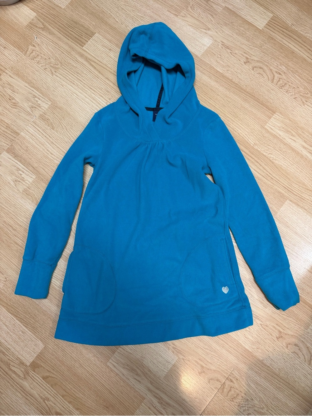 GapKids Girls XXL 14-16 Blue Hooded Tunic Sweatshirt Long Sleeve Pocket Pullover